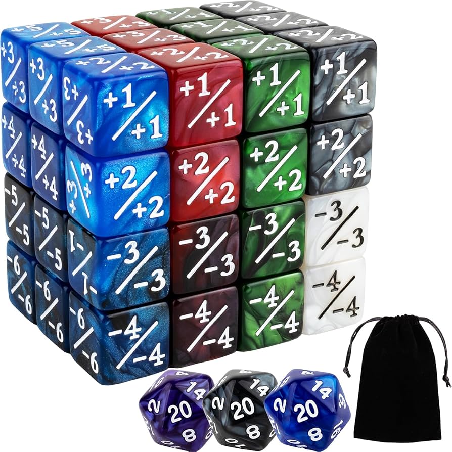 Amazon.com: 51 Pieces MTG Counter Dice Plus 1 Life Counters